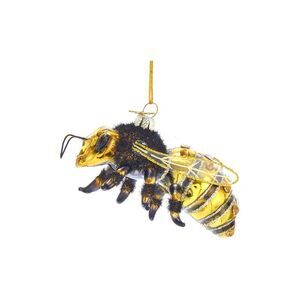 Kurt Adler 3.75In Noble Gems Glass Honey Bee Ornament, Yellow